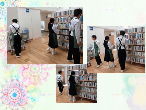 睦中学校　職場体験の様子