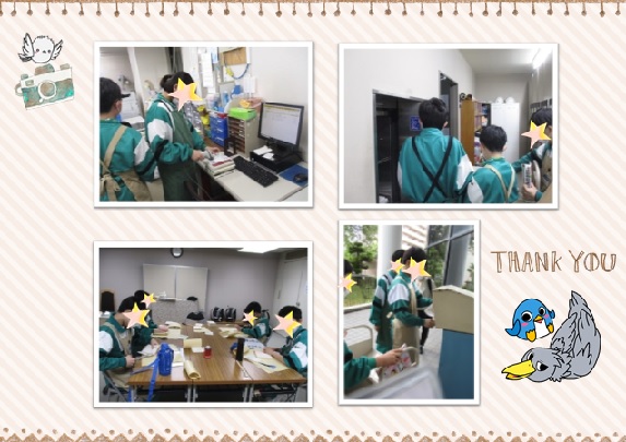 勝田台中学校　職場体験の様子