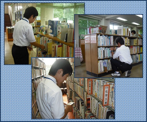 村上中学校 職場体験の様子