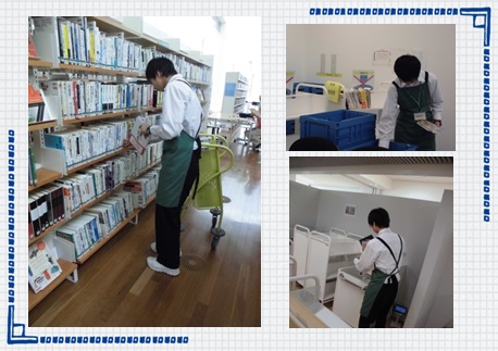 勝田台中学校 職場体験の様子