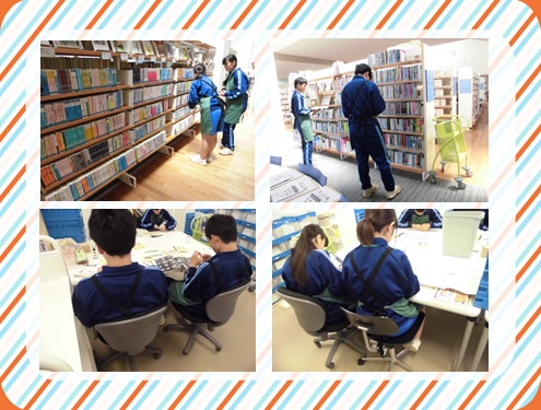 睦中学校 職場体験の様子