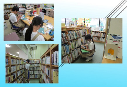 村上中学校 職場体験の様子