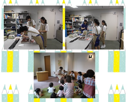 村上中学校 職場体験の様子